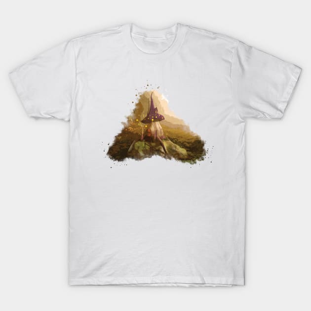 Fantasy Mushroom House T-Shirt by DoomDesigns